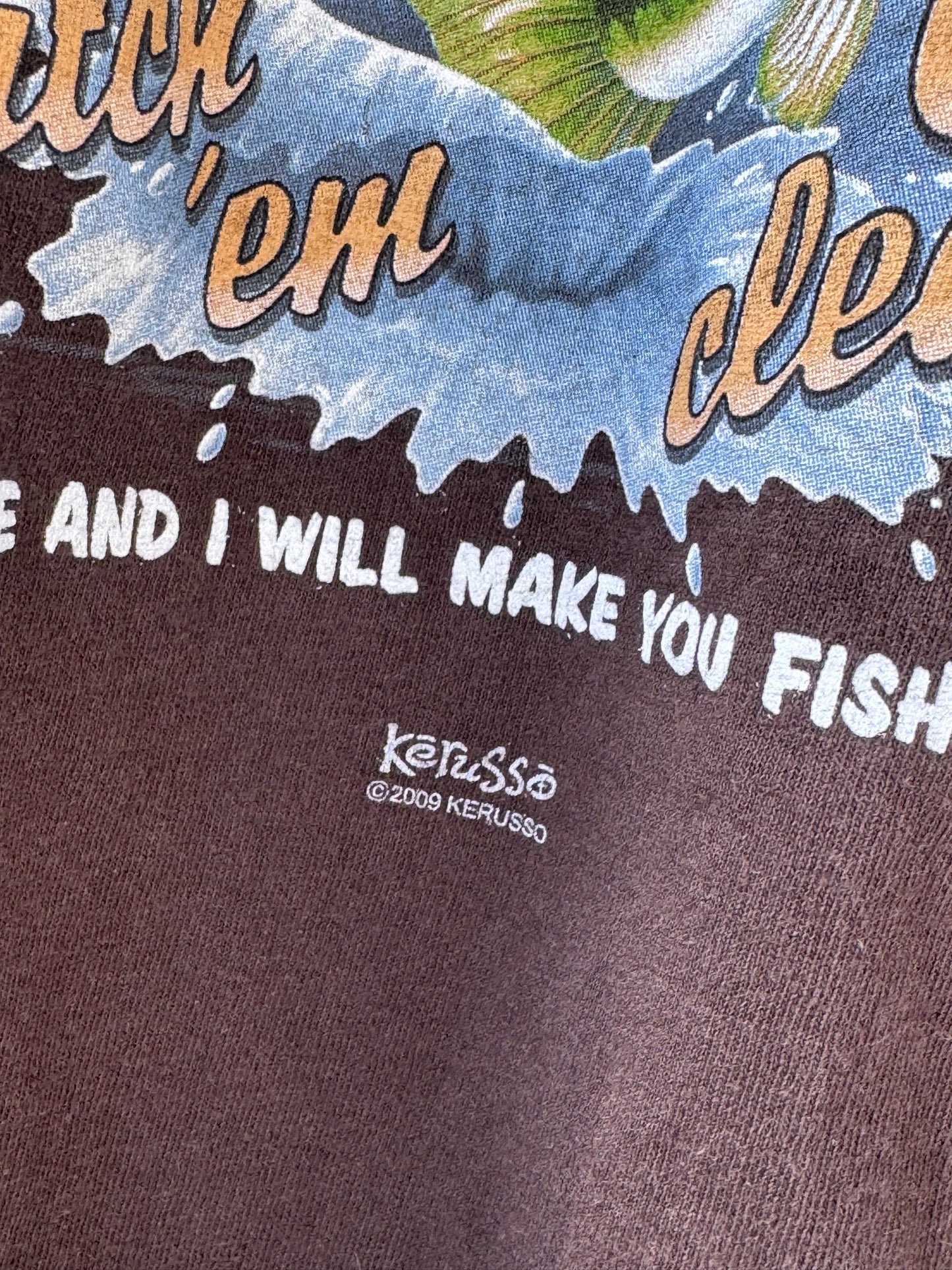 Early 2000’s Kerusso “Fishers of Men” Christian Graphic Tee Sz L