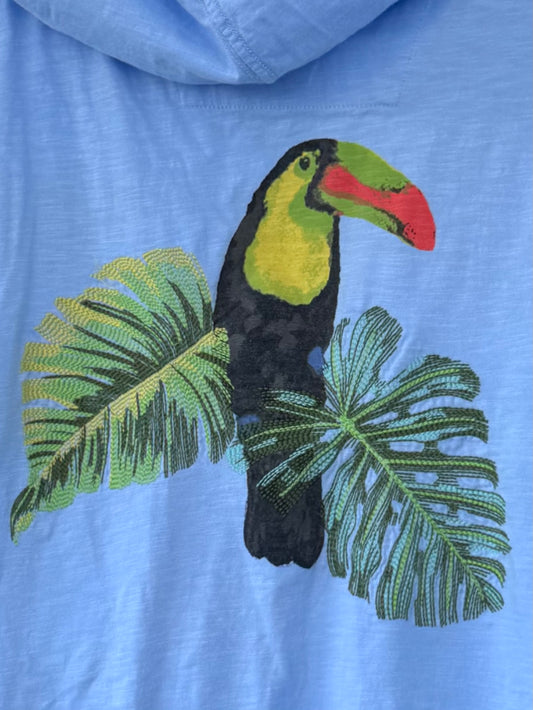 Vtg Single Stitch Tommy Bahama Embroidered Long Sleeve Sz L