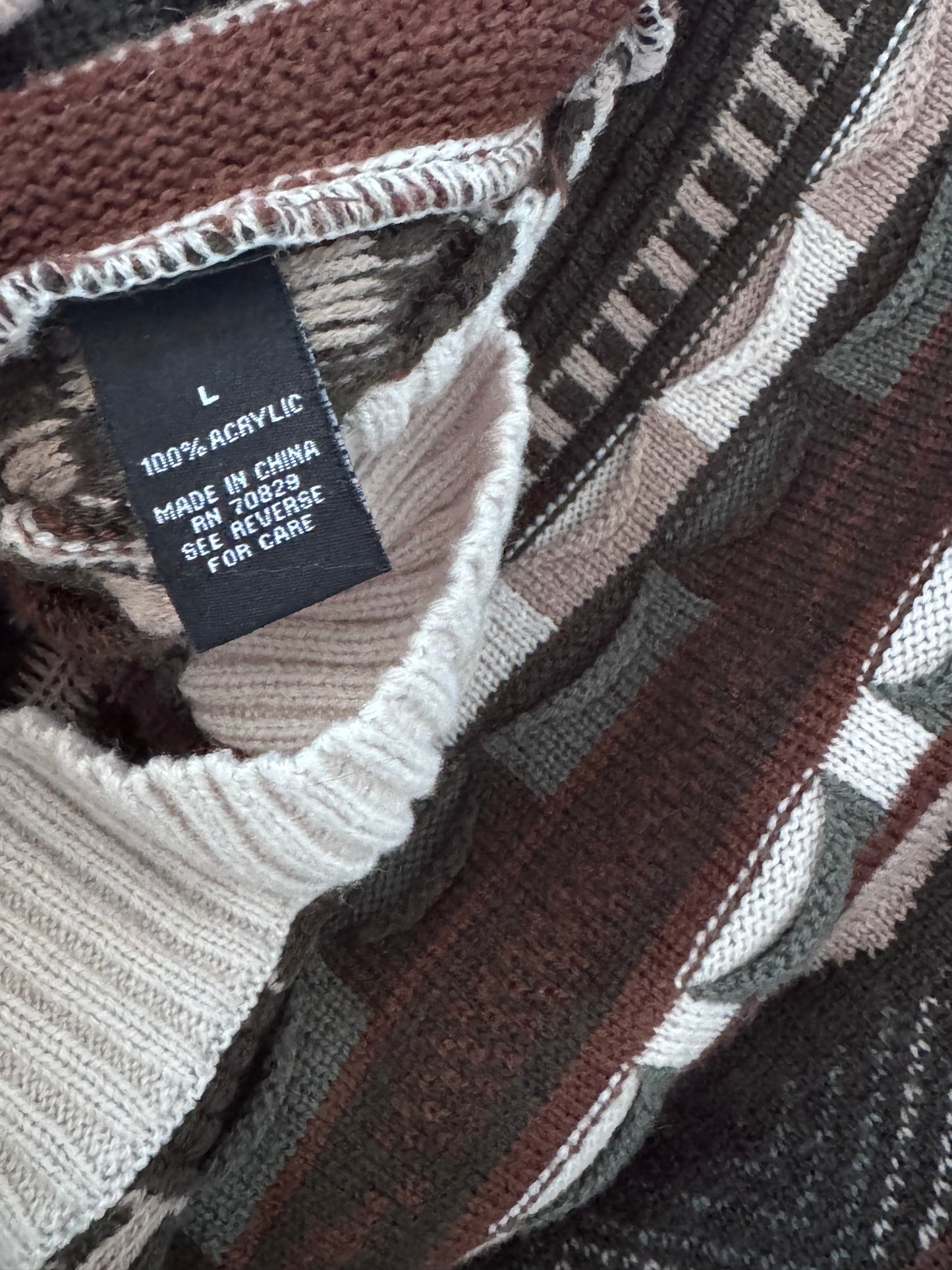 Rue21 Multi-Color Knit Hoodie Sweater – Size Large