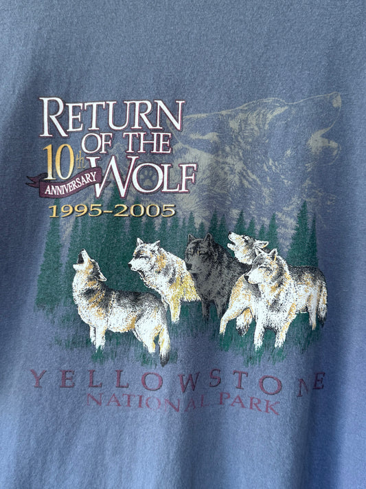 Vintage Yellowstone National Park 10th Anniversary Tee (1995–2005) Sz L
