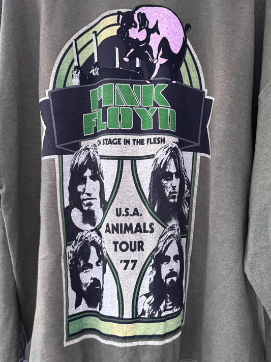 Pink Floyd “Animals Tour ’77” Distressed Graphic Sweatshirt – Size S/M