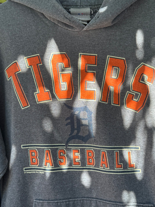 Detroit Tigers MLB Licensed Gray Pullover Hoodie – Size M
