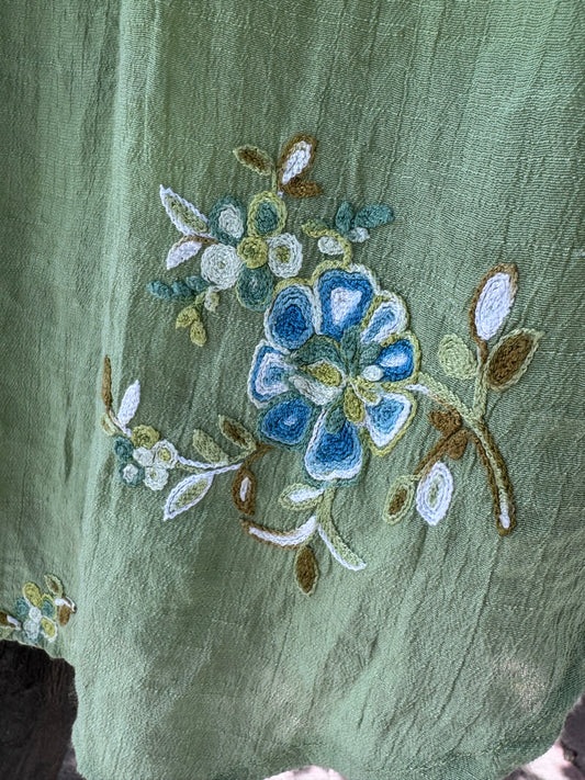Olive Hill Embroidered Boho Blouse Sz S