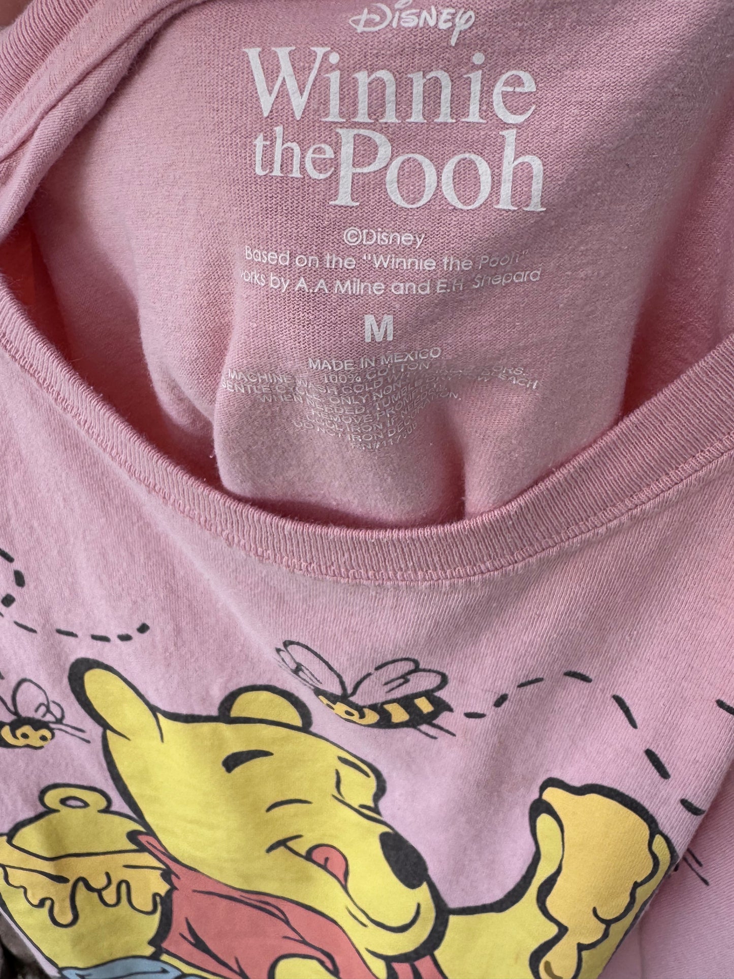Disney Winnie the Pooh Pink Cropped Tee – Size M