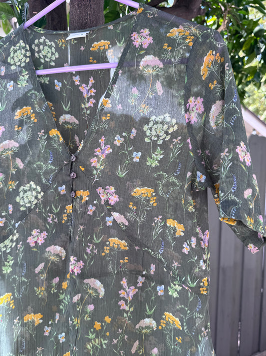 Jaqueline de YONG Floral Blouse Sz S