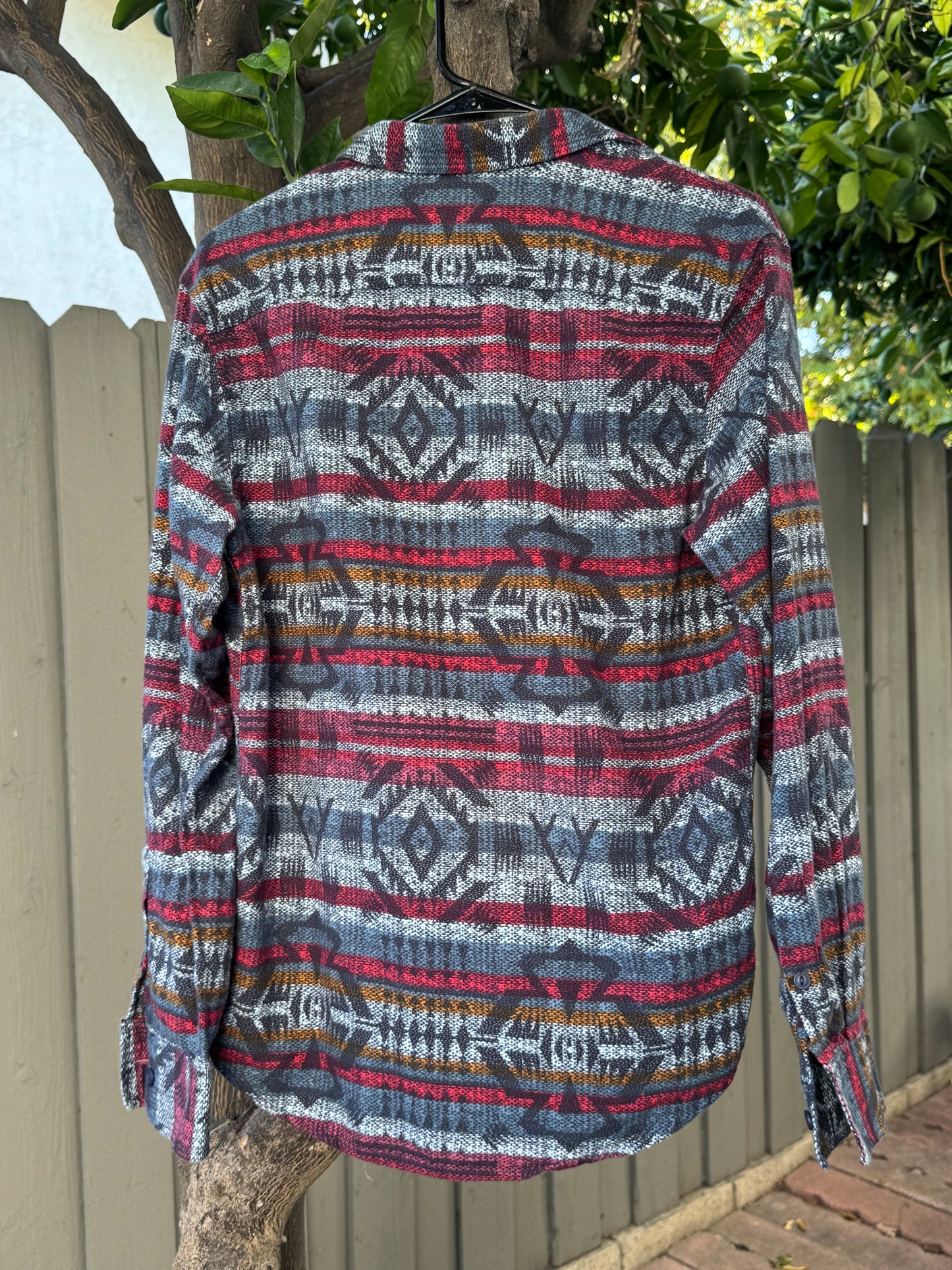 American Rag Southwestern Aztec Flannel Button-Up Shirt Sz S