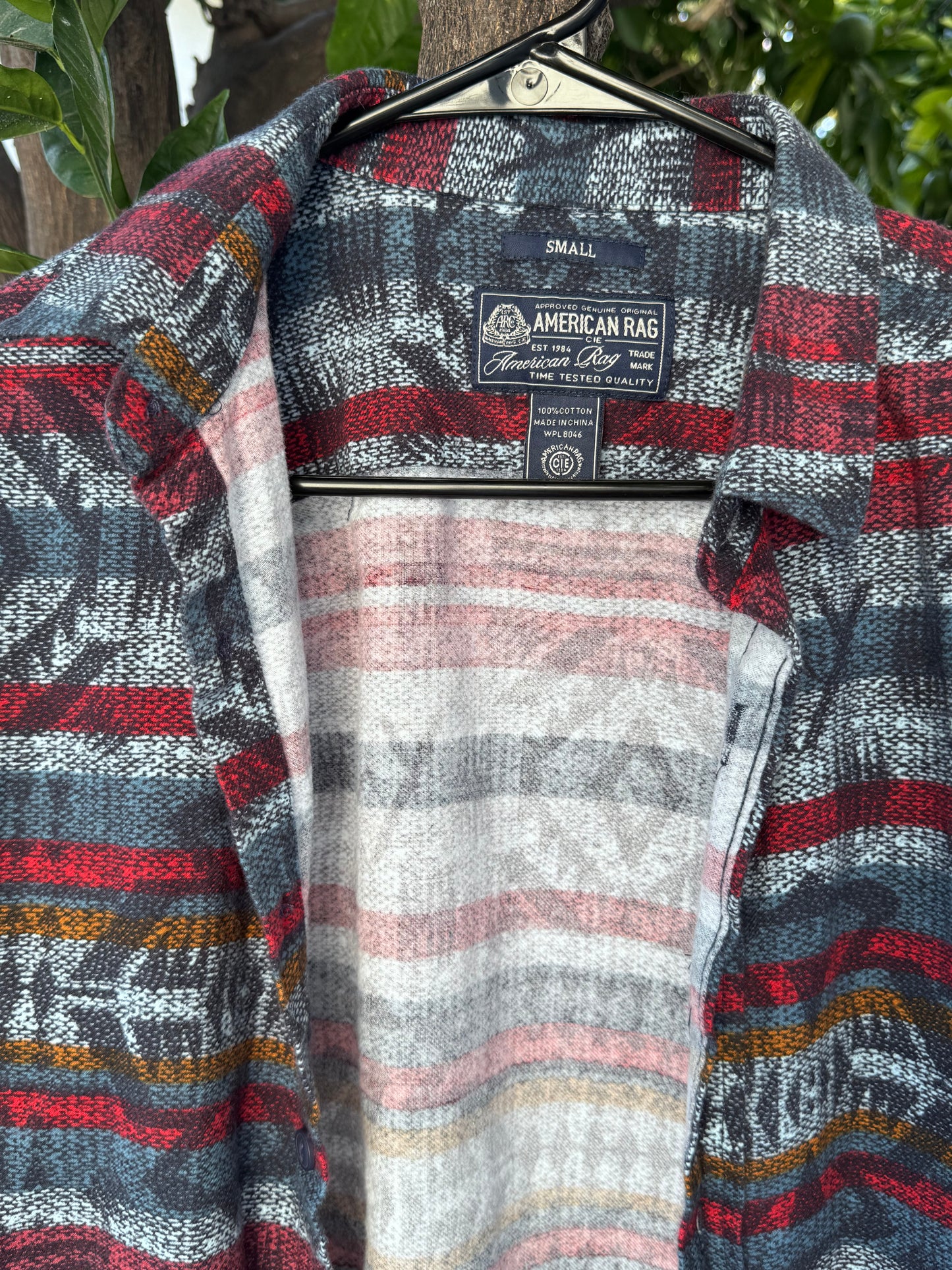 American Rag Southwestern Aztec Flannel Button-Up Shirt Sz S