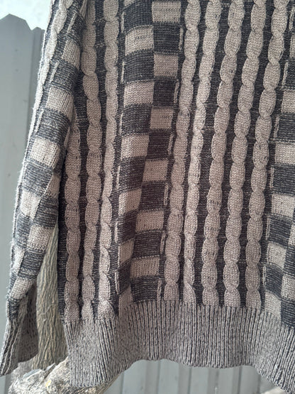 Vtg Claude Rene’ 80s-90s Cable Knit Sweater Sz L