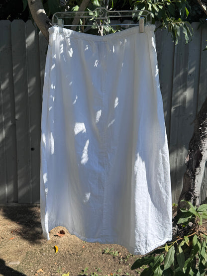 Universal Thread White Drawstring Midi Skirt Women’s Sz M