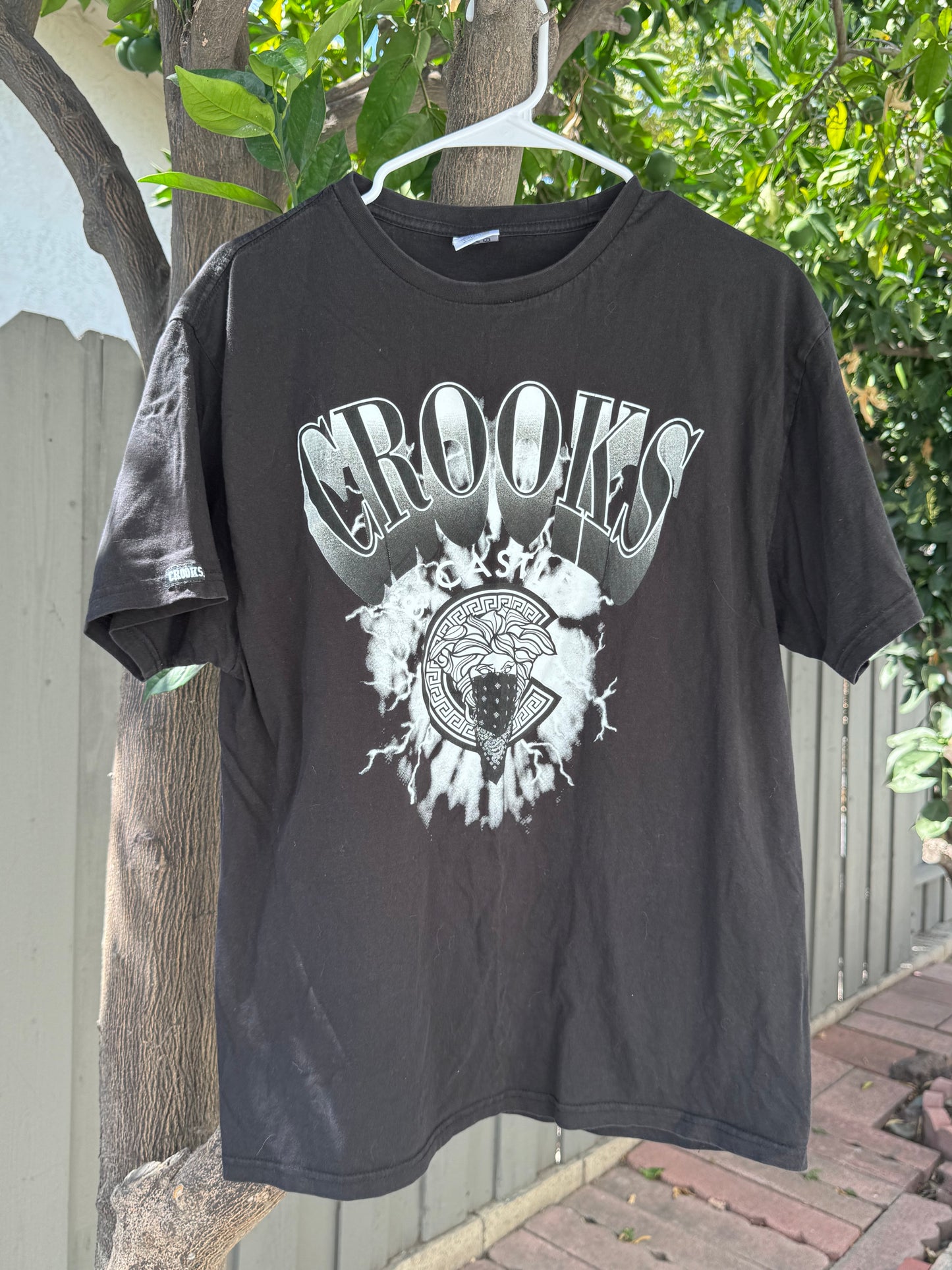 Crooks & Castles Medusa Bandana Graphic Tee Sz L