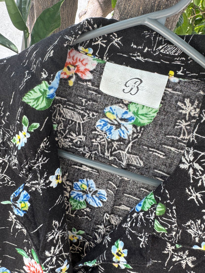Vtg 90s Floral Button-Up By B Woman Sz S