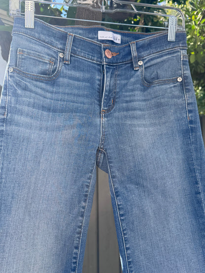 Ann Taylor LOFT Frayed Hem Straight Leg Jeans Women’s Sz 25/0