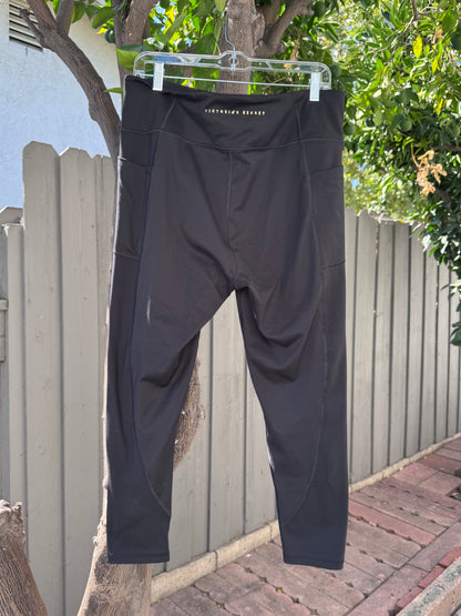 Victoria’s Secret Black High-Waist Leggings with Side Pockets Sz 16