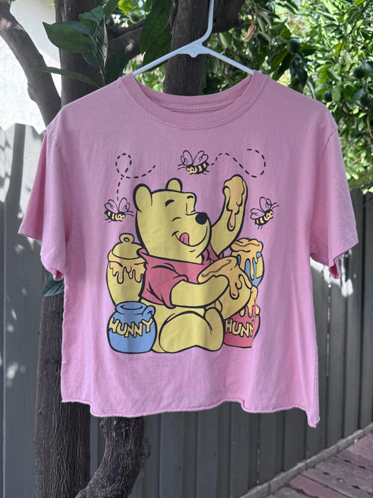 Disney Winnie the Pooh Pink Cropped Tee – Size M