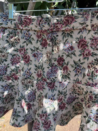 Sofie the Label Floral Tapestry Ruffle Mini Skirt – Size M