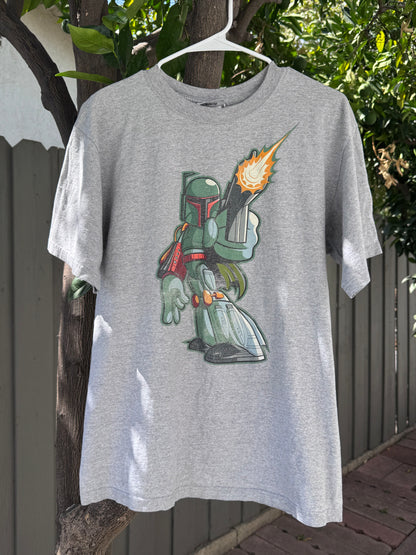 Vtg Walt Disney World Star Wars Boba Fett Graphic Tee Sz M