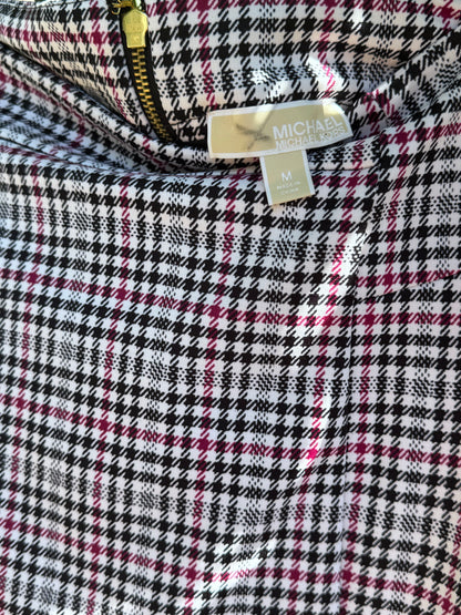 Michael Kors Plaid Pencil Skirt with Gold Zipper Sz M