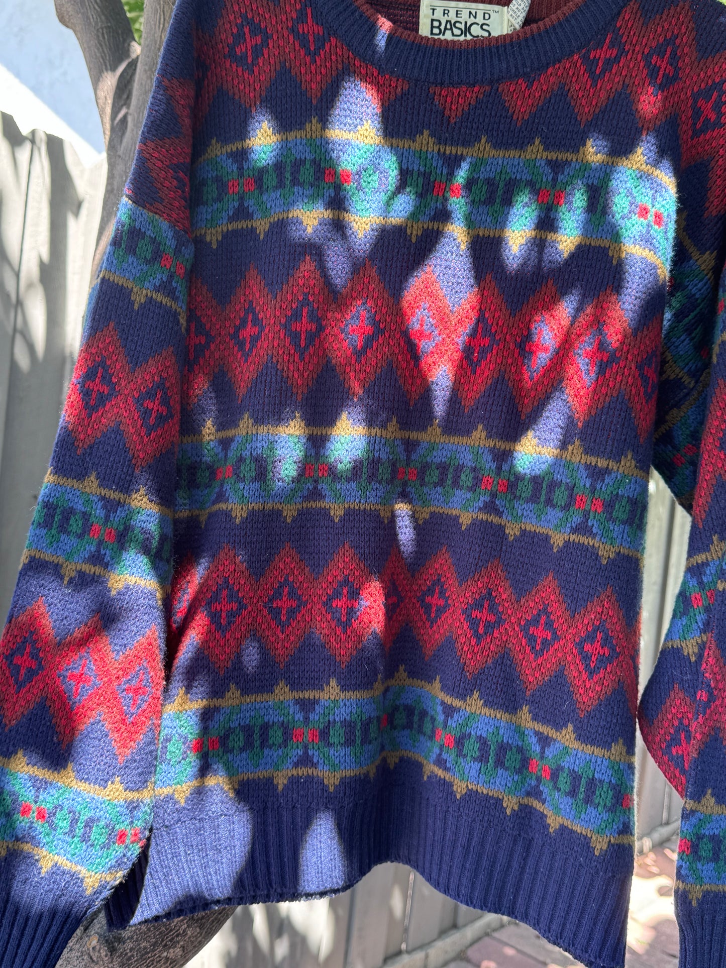 Vtg 80s-90s Trend Basics Knit Sweater Size XL