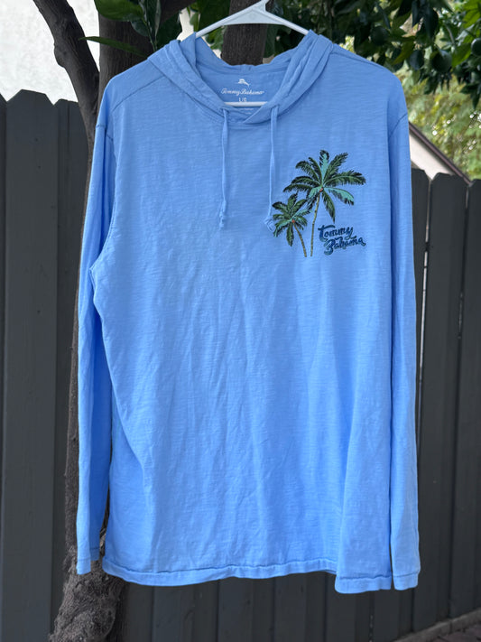Vtg Single Stitch Tommy Bahama Embroidered Long Sleeve Sz L
