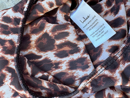 Lulus One-Shoulder Leopard Print Bodysuit – Size M