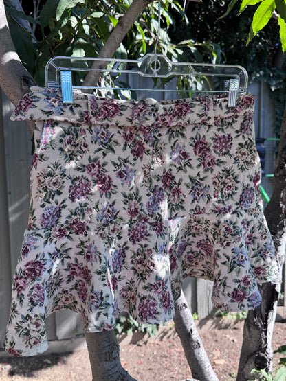 Sofie the Label Floral Tapestry Ruffle Mini Skirt – Size M
