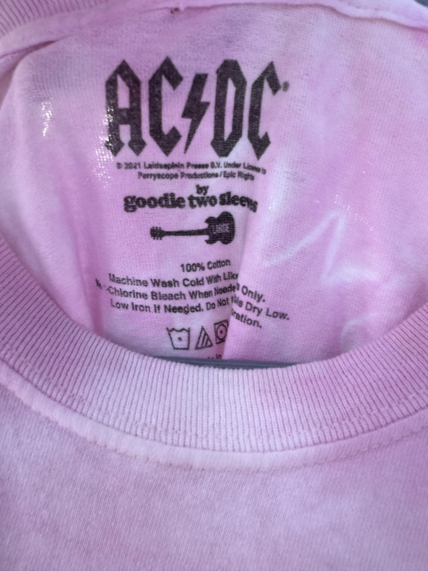 AC/DC Fly on the Wall Tour ’85 Cropped Tee Size L