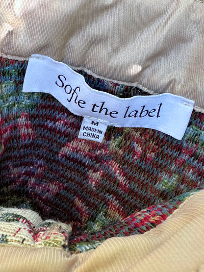 Sofie the Label Floral Tapestry Ruffle Mini Skirt – Size M