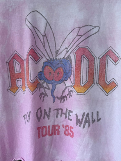 AC/DC Fly on the Wall Tour ’85 Cropped Tee Size L