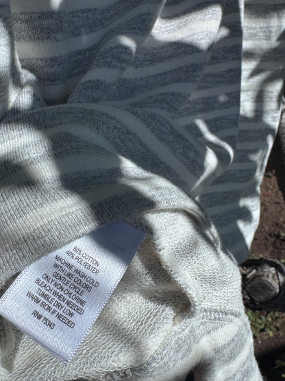 NEW Kenzie Gray and White Striped Casual Skirt Sz L