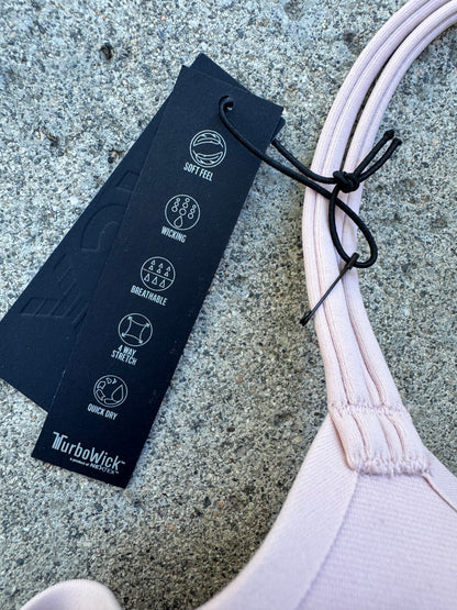 NEW Victoria’s Secret VSX Elevate Strappy-Back Sports Bra – Light Pink, Size L