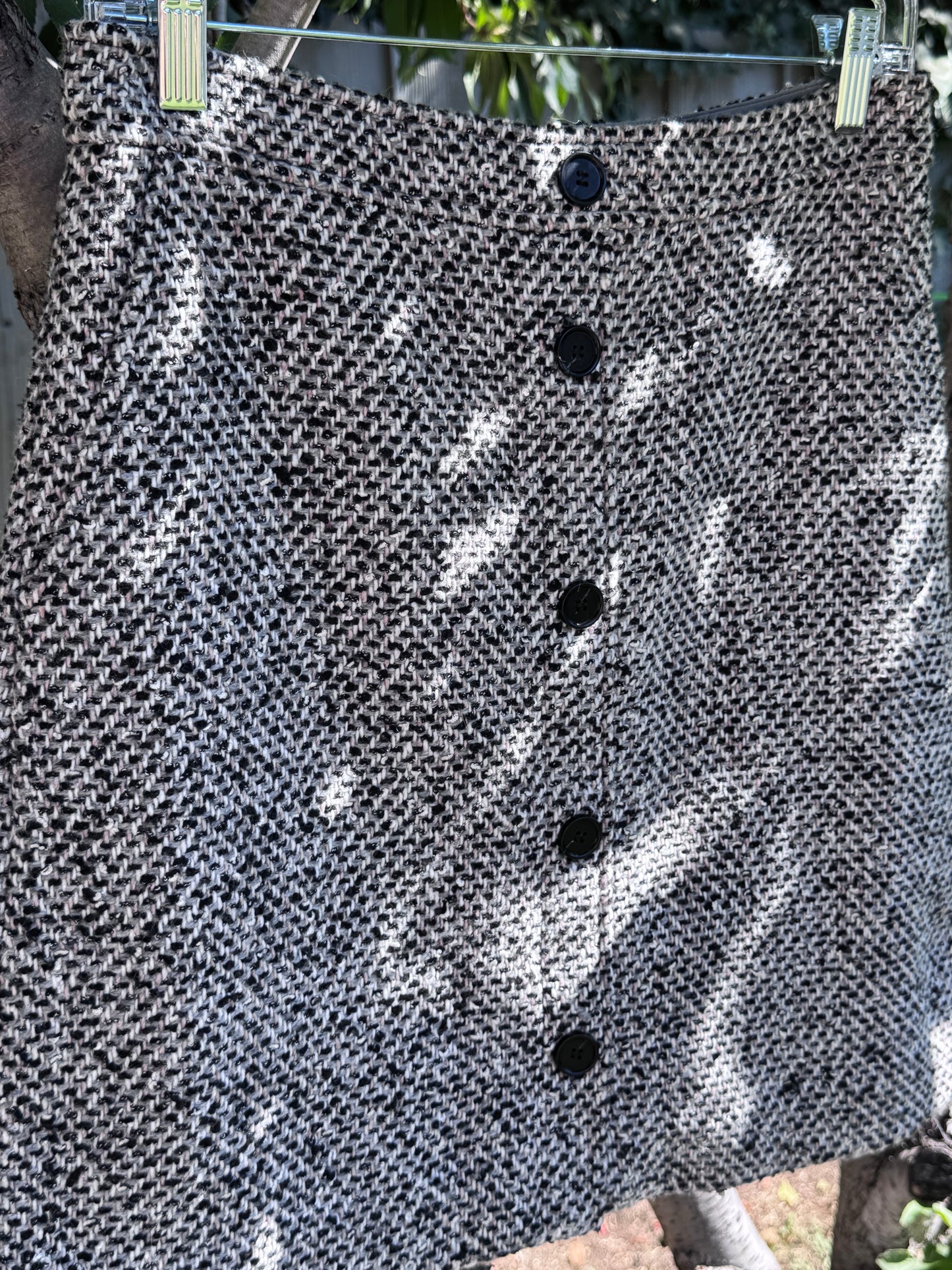 LOFT Button-Front Tweed Mini Skirt – Size 4