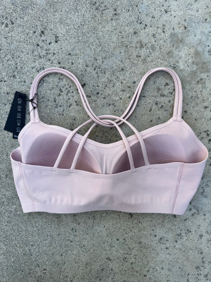 NEW Victoria’s Secret VSX Elevate Strappy-Back Sports Bra – Light Pink, Size L