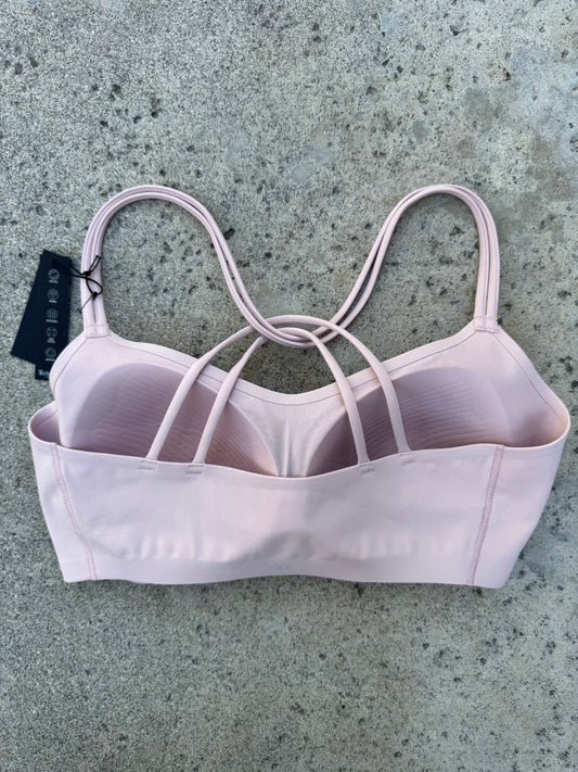 NEW Victoria’s Secret VSX Elevate Strappy-Back Sports Bra – Light Pink, Size L