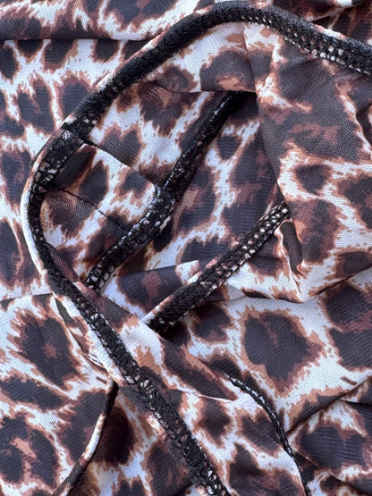 Lulus One-Shoulder Leopard Print Bodysuit – Size M