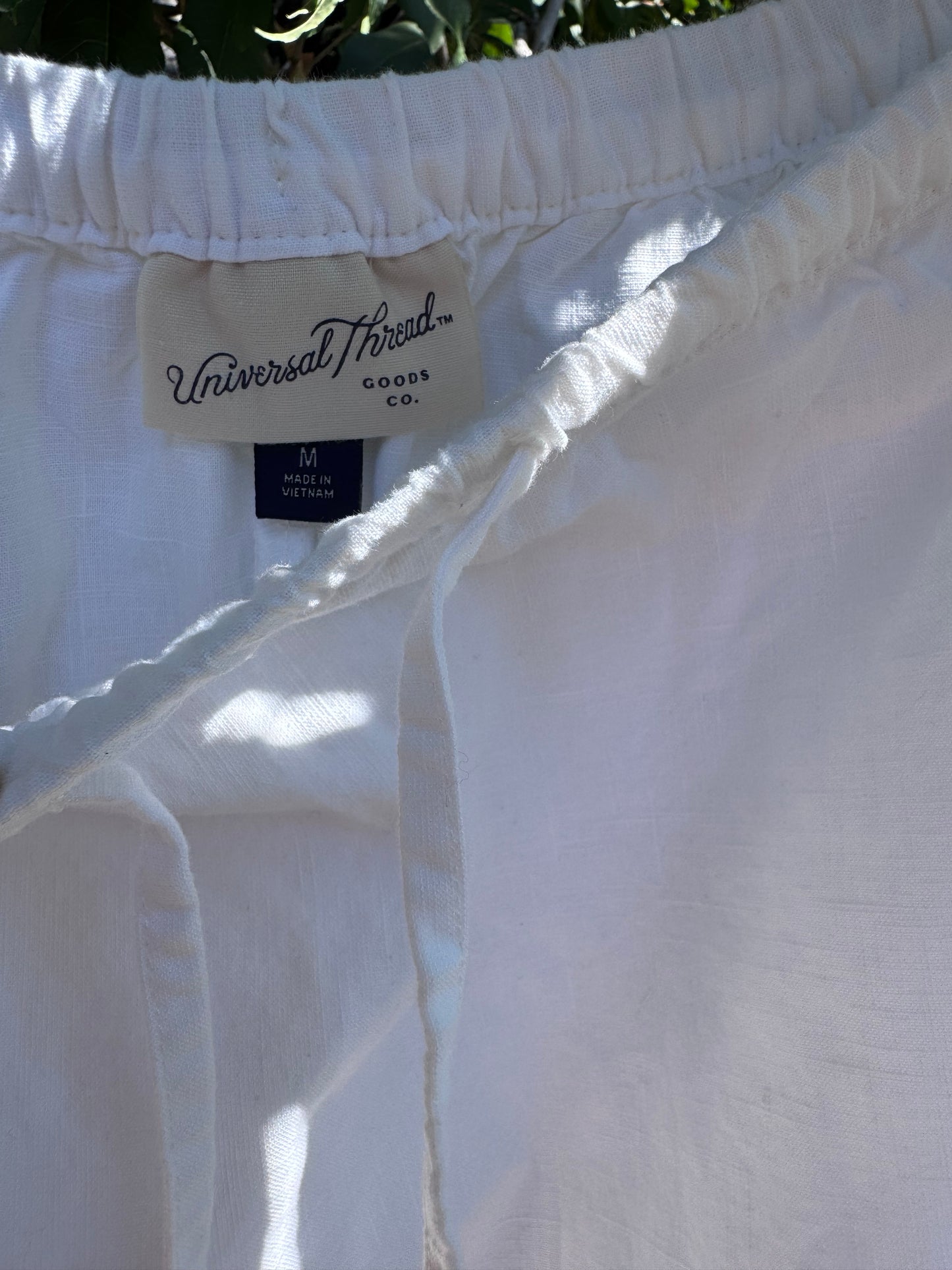 Universal Thread White Drawstring Midi Skirt Women’s Sz M