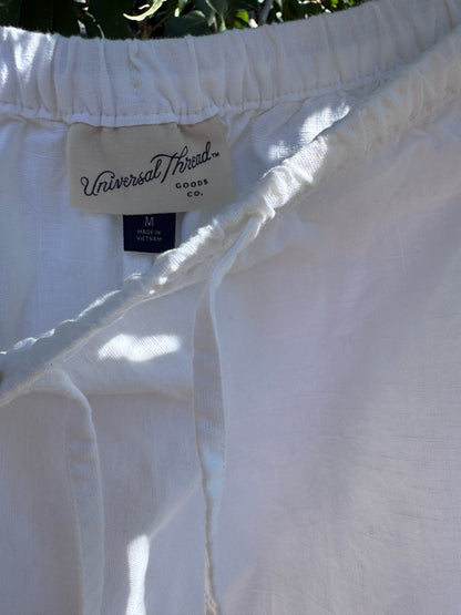 Universal Thread White Drawstring Midi Skirt Women’s Sz M