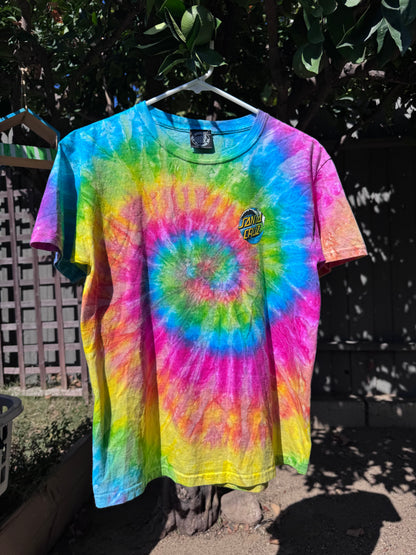 Santa Cruz Tie-Dye Skate Shirt Sz Youth L