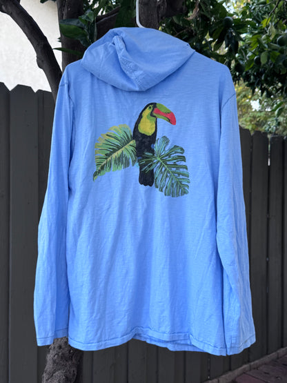 Vtg Single Stitch Tommy Bahama Embroidered Long Sleeve Sz L