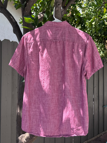 1901 Men’s Chambray Short Sleeve Button-Up Shirt Sz L