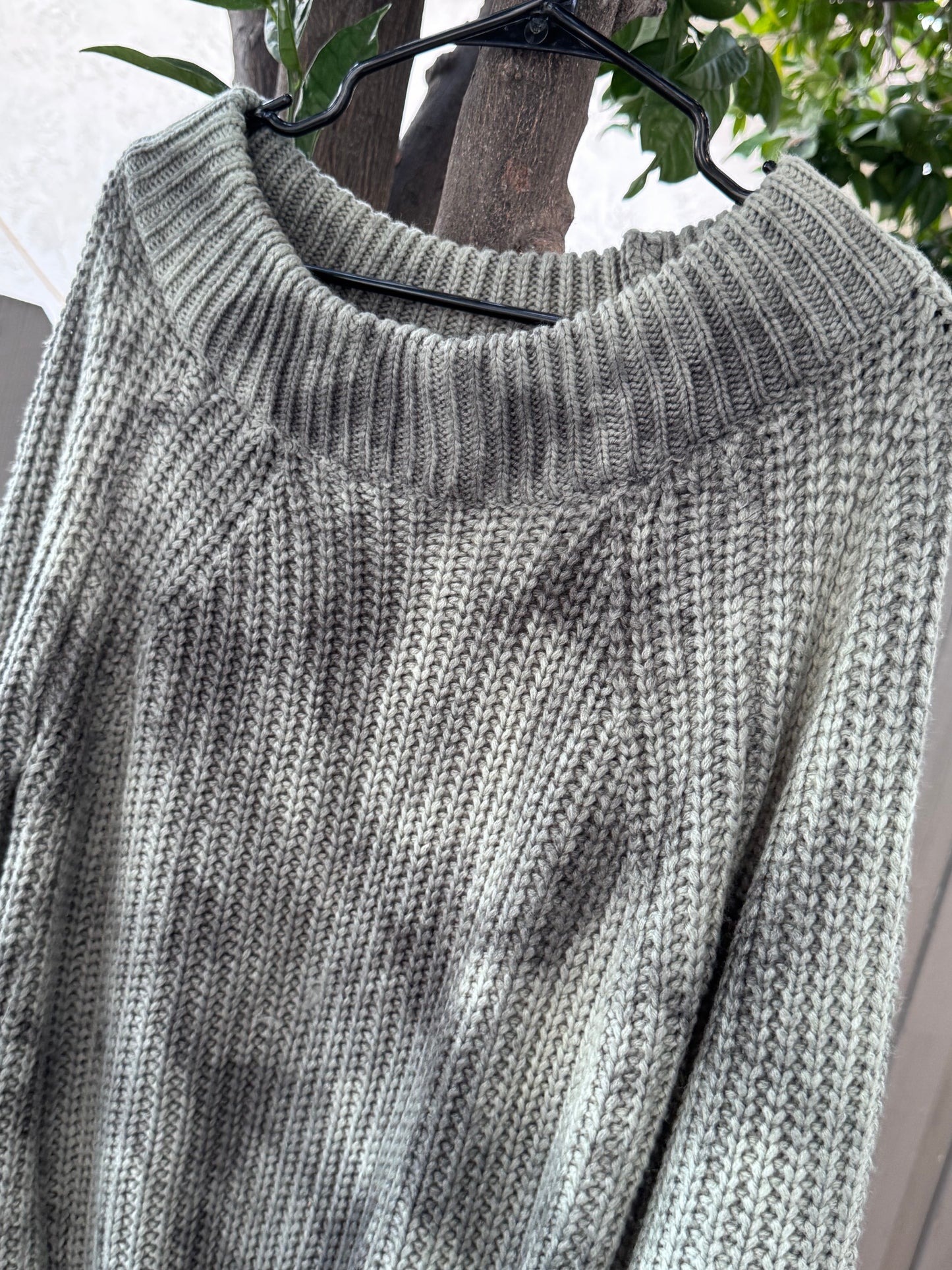 New Off The Shoulder Chunky Knit Sweater Sz S