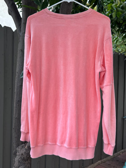 Victoria’s Secret PINK Long Terry Crewneck Sweater Sz S