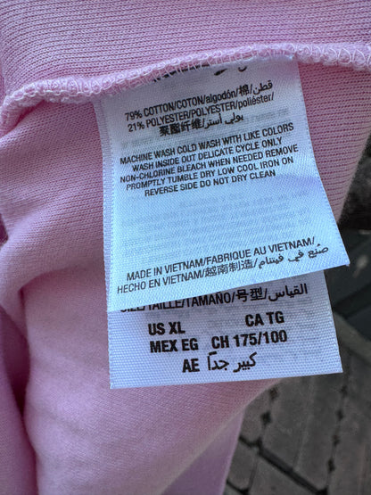 Rare Juicy Couture Pink Velour Track Jacket Glitter Stripe Y2K 2000’s Sz XL