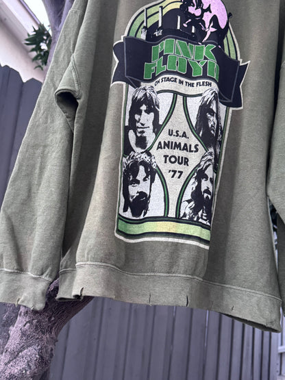Pink Floyd “Animals Tour ’77” Distressed Graphic Sweatshirt – Size S/M