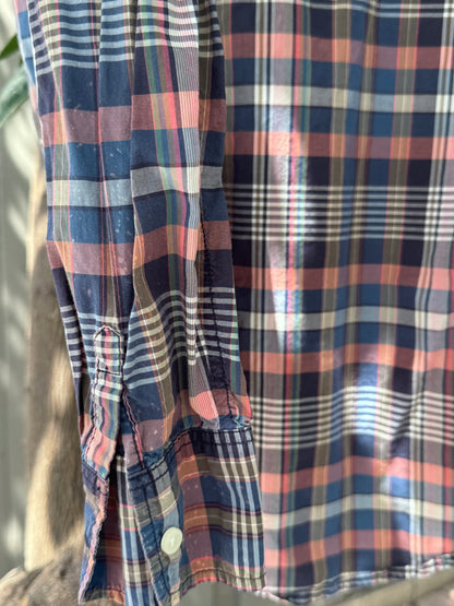 American Eagle Outfitters Classic Prep Fit Plaid Button-Down Shirt Sz M