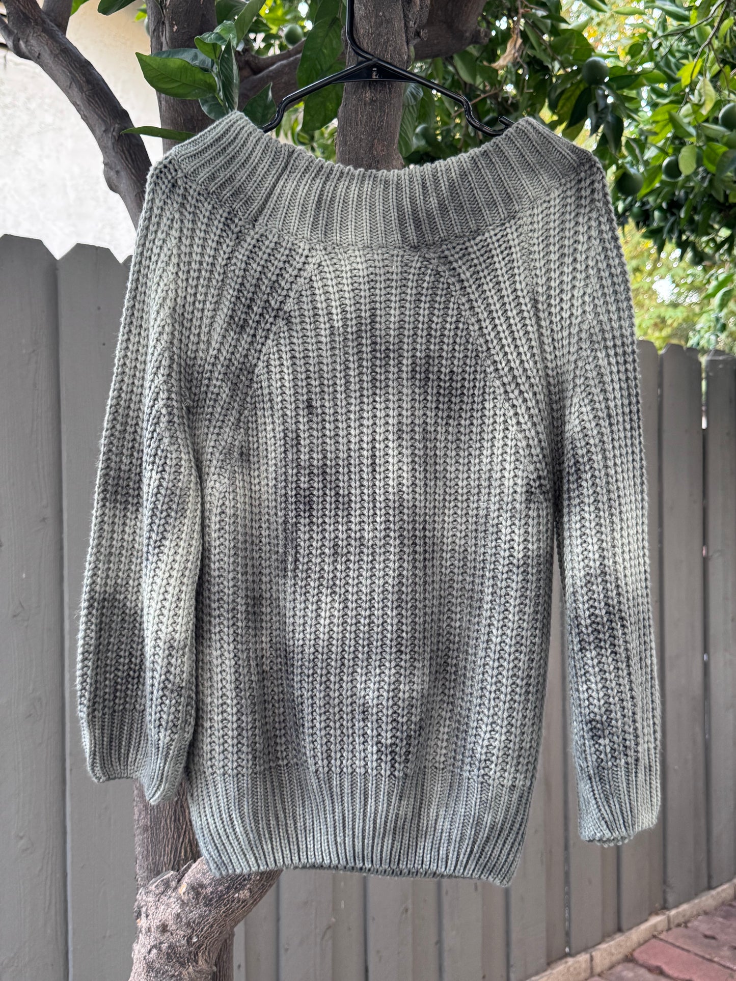 New Off The Shoulder Chunky Knit Sweater Sz S
