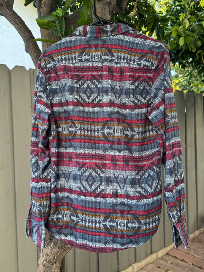 American Rag Southwestern Aztec Flannel Button-Up Shirt Sz S
