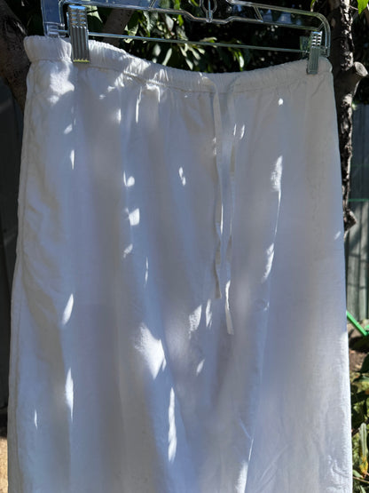 Universal Thread White Drawstring Midi Skirt Women’s Sz M