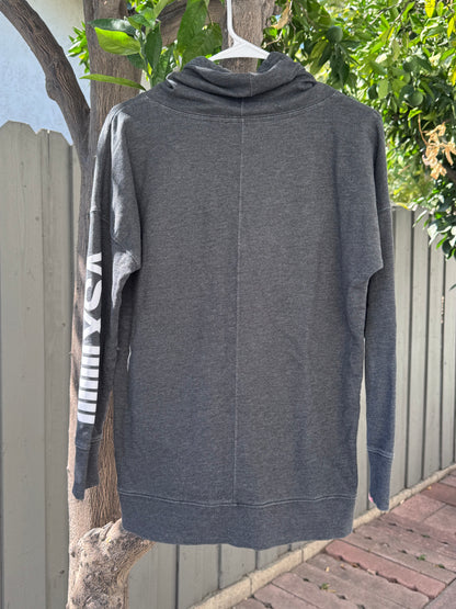Victoria’s Secret Charcoal Gray Cowl Neck Hoodie Sz S