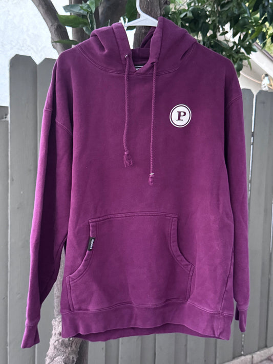 Premier Plum “P Logo” Graphic Hoodie – Size Large