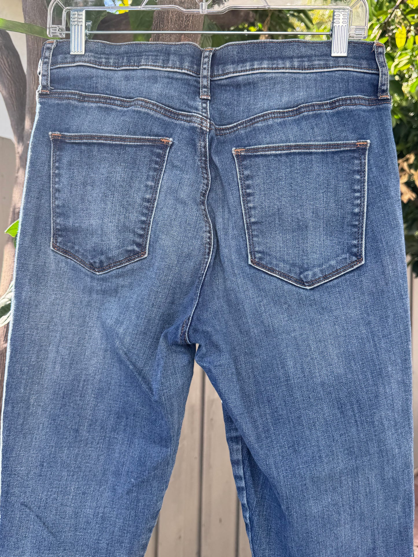 GAP 1969 True Skinny Super High Rise Jeans with Black Velvet Side Stripe Women’s Sz 30R